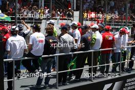 18.10.2009 Sao Paulo, Brazil,  Drivers parade - Formula 1 World Championship, Rd 16, Brazilian Grand Prix, Sunday