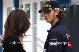 15.10.2009 Sao Paulo, Brazil,  Romain Grosjean (FRA) , Renault F1 Team and his girlfriend Marion Jolles (FRA) - Formula 1 World Championship, Rd 16, Brazilian Grand Prix, Thursday