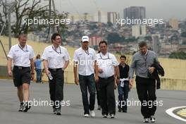 15.10.2009 Sao Paulo, Brazil,  Jenson Button (GBR), Brawn GP and Ross Brawn (GBR) Team Principal, Brawn GP   - Formula 1 World Championship, Rd 16, Brazilian Grand Prix, Thursday