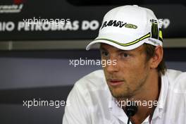 15.10.2009 Sao Paulo, Brazil,  Jenson Button (GBR), BrawnGP - Formula 1 World Championship, Rd 16, Brazilian Grand Prix, Thursday Press Conference