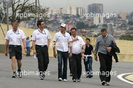 15.10.2009 Sao Paulo, Brazil,  Jenson Button (GBR), Brawn GP and Ross Brawn (GBR) Team Principal, Brawn GP  - Formula 1 World Championship, Rd 16, Brazilian Grand Prix, Thursday