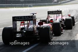 17.04.2009 Shanghai, China,  Felipe Massa (BRA), Scuderia Ferrari, F60 and Kimi Raikkonen (FIN), Räikkönen, Scuderia Ferrari, F60 - Formula 1 World Championship, Rd 3, Chinese Grand Prix, Friday Practice
