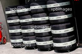 17.04.2009 Shanghai, China,  Tyres of Lewis Hamilton (GBR), McLaren Mercedes - Formula 1 World Championship, Rd 3, Chinese Grand Prix, Friday