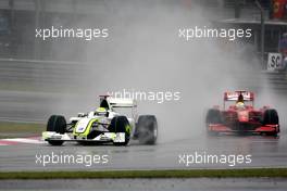 19.04.2009 Shanghai, China,  Jenson Button (GBR), Brawn GP leads Felipe Massa (BRA), Scuderia Ferrari, F60 - Formula 1 World Championship, Rd 3, Chinese Grand Prix, Sunday Race