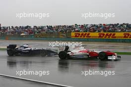 19.04.2009 Shanghai, China,  Timo Glock (GER), Toyota F1 Team, TF109 and Kazuki Nakajima (JPN), Williams F1 Team, FW31 - Formula 1 World Championship, Rd 3, Chinese Grand Prix, Sunday Race