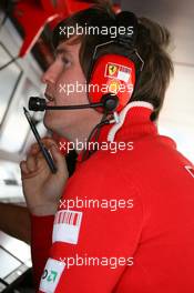 18.04.2009 Shanghai, China,  Rob Smedly, (GBR), Scuderia Ferrari, Track Engineer of Felipe Massa (BRA) - Formula 1 World Championship, Rd 3, Chinese Grand Prix, Saturday Qualifying