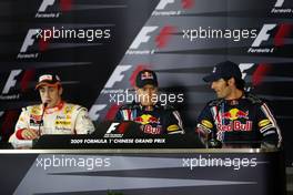 18.04.2009 Shanghai, China,  Fernando Alonso (ESP), Renault F1 Team, Sebastian Vettel (GER), Red Bull Racing, Mark Webber (AUS), Red Bull Racing - Formula 1 World Championship, Rd 3, Chinese Grand Prix, Saturday Press Conference