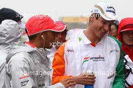 19.04.2009 Shanghai, China, Lewis Hamilton (GBR), McLaren Mercedes and Adrian Sutil (GER), Force India F1 Team - Formula 1 World Championship, Rd 3, Chinese Grand Prix, Sunday