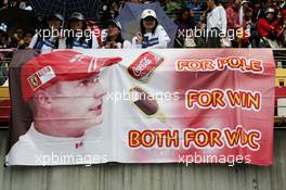 19.04.2009 Shanghai, China,  Fan poster for Kimi Raikkonen (FIN), Räikkönen, Scuderia Ferrari - Formula 1 World Championship, Rd 3, Chinese Grand Prix, Sunday