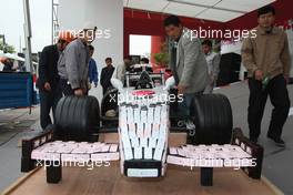 16.04.2009 Shanghai, China,  car made from mobile phones - Formula 1 World Championship, Rd 3, Chinese Grand Prix, Thursday