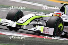 08.05.2009 Barcelona, Spain,  Rubens Barrichello (BRA), Brawn GP, BGP001, BGP 001- Formula 1 World Championship, Rd 5, Spanish Grand Prix, Friday Practice