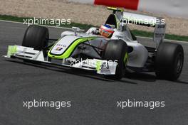 08.05.2009 Barcelona, Spain,  Rubens Barrichello (BRA), Brawn GP, BGP001, BGP 001 - Formula 1 World Championship, Rd 5, Spanish Grand Prix, Friday Practice
