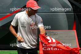 08.05.2009 Barcelona, Spain,  Lewis Hamilton (GBR), McLaren Mercedes honoured at the Circuit de Catalunya  - Formula 1 World Championship, Rd 5, Spanish Grand Prix, Friday