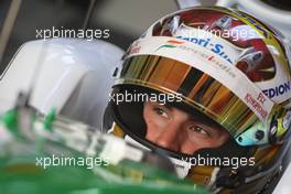 08.05.2009 Barcelona, Spain,  Adrian Sutil (GER), Force India F1 Team, Pitlane, Box, Garage - Formula 1 World Championship, Rd 5, Spanish Grand Prix, Friday Practice