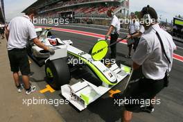 08.05.2009 Barcelona, Spain,  Rubens Barrichello (BRA), Brawn GP  - Formula 1 World Championship, Rd 5, Spanish Grand Prix, Friday Practice