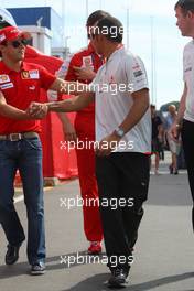 08.05.2009 Barcelona, Spain,  Felipe Massa (BRA), Scuderia Ferrari and Lewis Hamilton (GBR), McLaren Mercedes - Formula 1 World Championship, Rd 5, Spanish Grand Prix, Friday