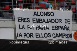 08.05.2009 Barcelona, Spain,  Fans flags - Formula 1 World Championship, Rd 5, Spanish Grand Prix, Friday