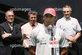 08.05.2009 Barcelona, Spain,  Lewis Hamilton (GBR), McLaren Mercedes honoured at the Circuit de Catalunya  - Formula 1 World Championship, Rd 5, Spanish Grand Prix, Friday