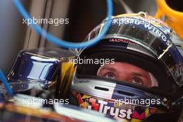 08.05.2009 Barcelona, Spain,  Sebastian Vettel (GER), Red Bull Racing, Pitlane, Box, Garage - Formula 1 World Championship, Rd 5, Spanish Grand Prix, Friday Practice