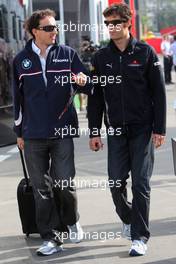 09.05.2009 Barcelona, Spain,  Robert Kubica (POL), BMW Sauber F1 Team and Mark Webber (AUS), Red Bull Racing - Formula 1 World Championship, Rd 5, Spanish Grand Prix, Saturday