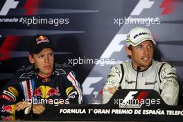 09.05.2009 Barcelona, Spain,  Sebastian Vettel (GER), Red Bull Racing, Jenson Button (GBR), Brawn GP - Formula 1 World Championship, Rd 5, Spanish Grand Prix, Saturday Press Conference
