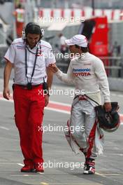 09.05.2009 Barcelona, Spain,  Timo Glock (GER), Toyota F1 Team - Formula 1 World Championship, Rd 5, Spanish Grand Prix, Saturday Practice