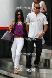 09.05.2009 Barcelona, Spain, Lewis Hamilton (GBR), McLaren Mercedes with his girlfriend Nicole Scherzinger (USA), Singer in the Pussycat Dolls - Formula 1 World Championship, Rd 5, Spanish Grand Prix, Saturday