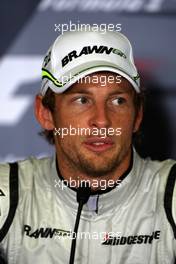 09.05.2009 Barcelona, Spain,  Jenson Button (GBR), Brawn GP - Formula 1 World Championship, Rd 5, Spanish Grand Prix, Saturday Press Conference