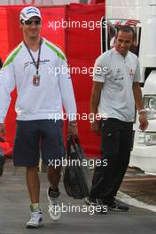 09.05.2009 Barcelona, Spain,  Adrian Sutil (GER), Force India F1 Team and Lewis Hamilton (GBR), McLaren Mercedes - Formula 1 World Championship, Rd 5, Spanish Grand Prix, Saturday