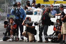 09.05.2009 Barcelona, Spain,  Photographers waiting at the end of the pitlane - Formula 1 World Championship, Rd 5, Spanish Grand Prix, Saturday Practice