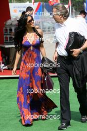 10.05.2009 Barcelona, Spain,  Nicole Scherzinger (USA), Singer in the Pussycat Dolls and girlfriend of Lewis Hamilton (GBR), McLaren Mercedes, Mansour Ojeh, Commercial Director of the TAG McLaren - Formula 1 World Championship, Rd 5, Spanish Grand Prix, Sunday