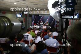 07.05.2009 Barcelona, Spain, Lewis Hamilton (GBR), McLaren Mercedes, Nick Heidfeld (GER), BMW Sauber F1 Team, Fernando Alonso (ESP), Renault F1 Team and Giancarlo Fisichella (ITA), Force India F1 Team - Formula 1 World Championship, Rd 5, Spanish Grand Prix, Thursday Press Conference