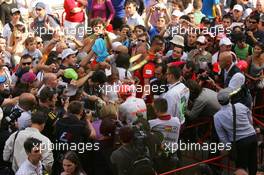 07.05.2009 Barcelona, Spain,  Lewis Hamilton (GBR), McLaren Mercedes signing autographs for the fans - Formula 1 World Championship, Rd 5, Spanish Grand Prix, Thursday