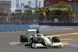21.08.2009 Valencia, Spain,  Jenson Button (GBR), Brawn GP, BGP001, BGP 001 - Formula 1 World Championship, Rd 11, European Grand Prix, Friday Practice
