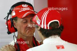 21.08.2009 Valencia, Spain,  Michael Schumacher (GER), Test Driver, Scuderia Ferrari and Luca Badoer (ITA), Scuderia Ferrari - Formula 1 World Championship, Rd 11, European Grand Prix, Friday Practice