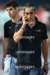 21.08.2009 Valencia, Spain,  Sebastien Buemi (SUI), Scuderia Toro Rosso and Jaime Alguersuari (ESP), Scuderia Toro Rosso  - Formula 1 World Championship, Rd 11, European Grand Prix, Friday