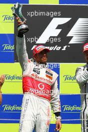 23.08.2009 Valencia, Spain,  2nd place Lewis Hamilton (GBR), McLaren Mercedes - Formula 1 World Championship, Rd 11, European Grand Prix, Sunday Podium