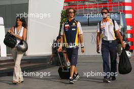 22.08.2009 Valencia, Spain,  Romain Grosjean (FRA) , Renault F1 Team and his girlfriend Marion Jolles (FRA) - Formula 1 World Championship, Rd 11, European Grand Prix, Saturday