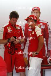 22.08.2009 Valencia, Spain,  Rob Smedly, (GBR), Scuderia Ferrari, Track Engineer of Felipe Massa (BRA), Michael Schumacher (GER), Test Driver, Scuderia Ferrari - Formula 1 World Championship, Rd 11, European Grand Prix, Saturday Practice