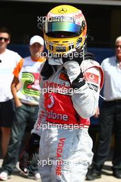 22.08.2009 Valencia, Spain,  Lewis Hamilton (GBR), McLaren Mercedes gets pole position - Formula 1 World Championship, Rd 11, European Grand Prix, Saturday Qualifying