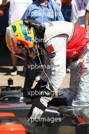 22.08.2009 Valencia, Spain,  Lewis Hamilton (GBR), McLaren Mercedes gets pole position - Formula 1 World Championship, Rd 11, European Grand Prix, Saturday Qualifying