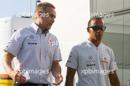 22.08.2009 Valencia, Spain,  Martin Whitmarsh (GBR), McLaren, Chief Executive Officer and Lewis Hamilton (GBR), McLaren Mercedes  - Formula 1 World Championship, Rd 11, European Grand Prix, Saturday