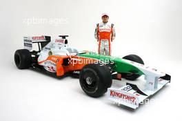 24.02.2009 Silverstone, England, Giancarlo Fisichella (ITA) Force India F1 with the new Force India F1 VJM02. Force India F1 VJM02 Launch Studio Shoot, Silverstone, England, 24 February 2009 - Force India, VJM02 - Shakedown
