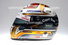 24.02.2009 Silverstone, England, The helmet of Adrian Sutil (GER) Force India F1. - Force India F1 VJM02 Launch Studio Shoot, Silverstone, England, 24 February 2009 - Force India, VJM02 - Shakedown