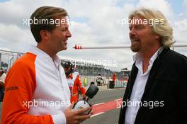 21.06.2009 Silverstone, England,  Michael Mol (NED), Force India F1 Team and Sir Richard Branson (GBR), Chairman of the Virgin Group - Formula 1 World Championship, Rd 8, British Grand Prix, Sunday Pre-Race Grid
