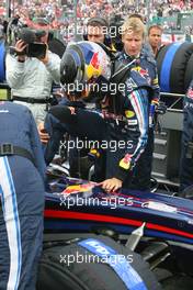 21.06.2009 Silverstone, England,  Sebastian Vettel (GER), Red Bull Racing  - Formula 1 World Championship, Rd 8, British Grand Prix, Sunday Pre-Race Grid