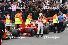 21.06.2009 Silverstone, England,  Lewis Hamilton (GBR), McLaren Mercedes  - Formula 1 World Championship, Rd 8, British Grand Prix, Sunday Podium
