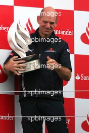 21.06.2009 Silverstone, England,  Adrian Newey (GBR), Red Bull Racing (ex. McLaren), Technical Operations Director  - Formula 1 World Championship, Rd 8, British Grand Prix, Sunday Podium
