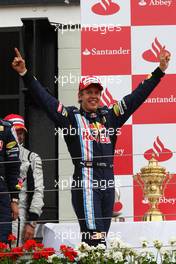 21.06.2009 Silverstone, England,  1st place Sebastian Vettel (GER), Red Bull Racing - Formula 1 World Championship, Rd 8, British Grand Prix, Sunday Podium
