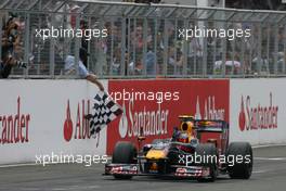 21.06.2009 Silverstone, England,  Sebastian Vettel (GER), Red Bull Racing  - Formula 1 World Championship, Rd 8, British Grand Prix, Sunday Podium
